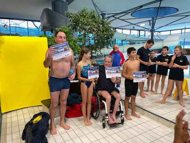 La journée Tous à l'eau décembre 2023 - podium pour Hervé